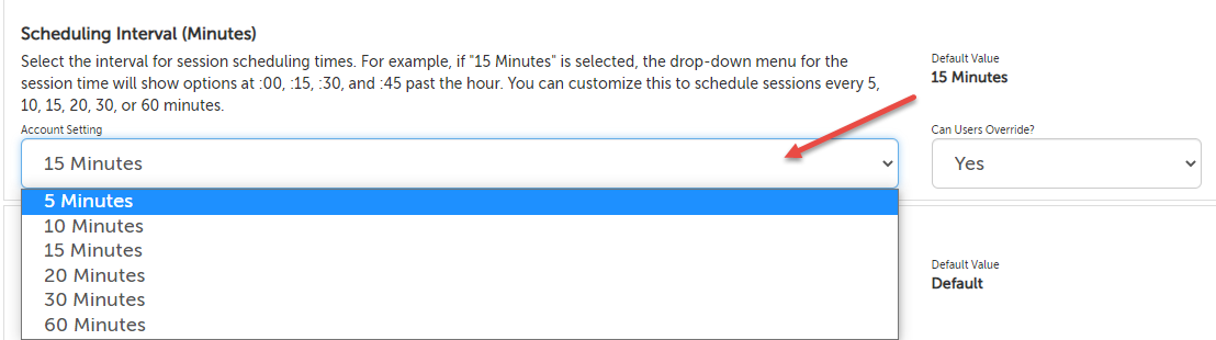 Scheduling Interval